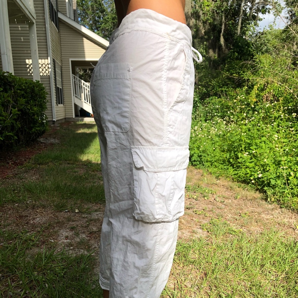 White cargo pants